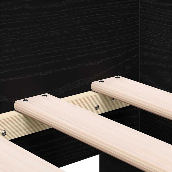 Krevet na dan Crni hrast 75 x 190 cm Konstruirano drvo - Crna / 75 x 190 cm