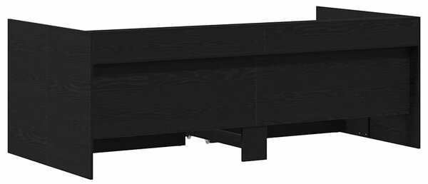 Krevet na dan Crni hrast 75 x 190 cm Konstruirano drvo - Crna / 75 x 190 cm