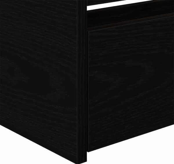 Krevet na dan Crni hrast 75 x 190 cm Konstruirano drvo - Crna / 75 x 190 cm