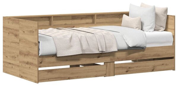 Krevet na dan Umjetnički hrast 75 x 190 cm Konstruirano drvo - Smeđa / 75 x 190 cm