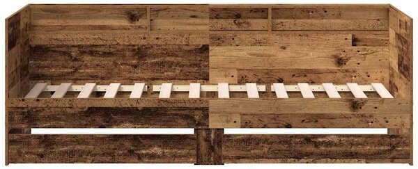 Krevet na dan Staro drvo 75 x 190 cm Konstruirano drvo - Smeđa / 75 x 190 cm