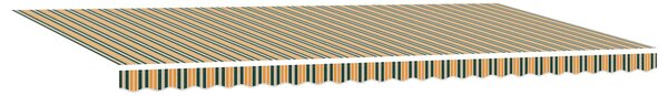 Skrovita tenda Zelena i žuta 600 × 300 cm Tkanina i Aluminij - Zelena / 600 × 300 cm