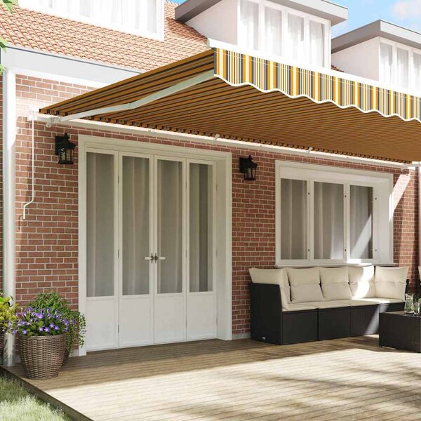 Skrovita tenda Šareni 600 × 300 cm Poliester i aluminij - Višebojno / 600 × 300 cm