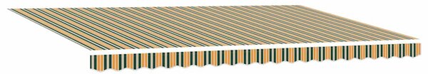 Skrovita tenda Zelena i žuta 500 × 300 cm Poliester i metal - Zelena / 500 × 300 cm