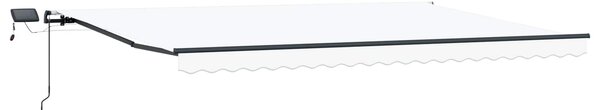 Skrovita tenda Bijelo 500 ×300 cm tkanina - Bijela / 500 ×300 cm