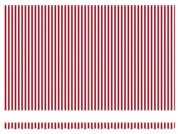 Skrovita tenda Crvena i bijela 500 ×300 cm tkanina - Crvena / 500 ×300 cm