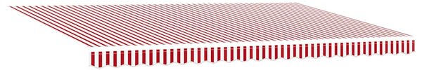 Nadstrešnica Crvena i bijela 500 × 300 cm Poliester i aluminij - Crvena / 500 × 300 cm
