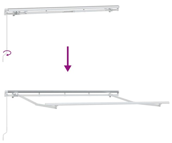 Skrovita tenda Tamno crvena 300 x 200 cm tkanina - Bordo / 300 x 200 cm