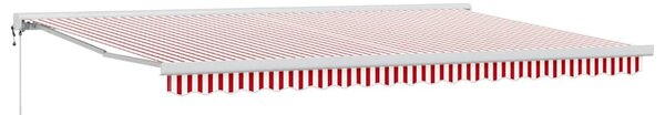 Nadstrešnica Crvena i bijela 500 × 300 cm Poliester i aluminij - Crvena / 500 × 300 cm