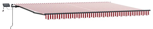 Skrovita tenda Crvena i bijela 500 ×300 cm tkanina - Crvena / 500 ×300 cm