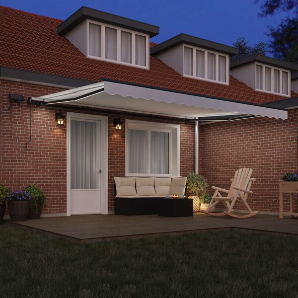 Skrovita tenda Bijelo 450 ×300 cm tkanina - Bijela / 450 ×300 cm