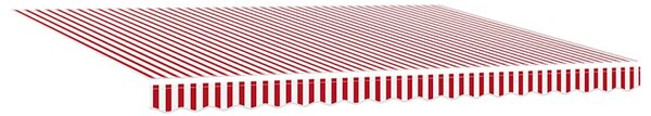 Skrovita tenda Crvena i bijela 450 × 300 cm Tkanina i čelik - Crvena / 450 × 300 cm