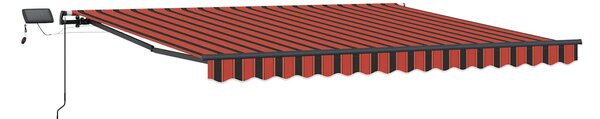 Skrovita tenda narančasta i smeđa 450 ×300 cm tkanina - Narančasta / 450 ×300 cm