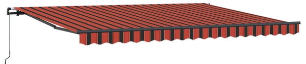 Skrovita tenda narančasta i smeđa 450 × 300 cm - Narančasta / 450 × 300 cm