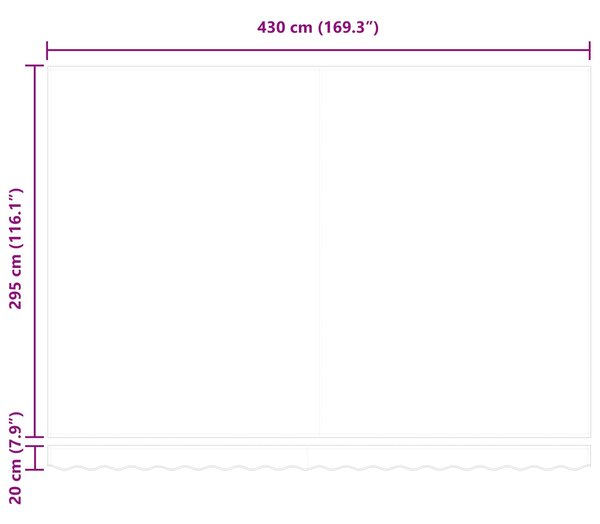 Skrovita tenda Bež 450 × 300 cm Poliester i čelik - Bež / 450 × 300 cm