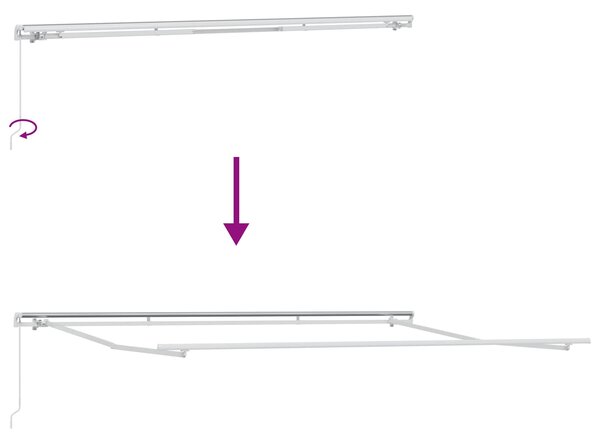 Skrovita tenda Zelena i bijela 400 × 300 cm - Zelena / 400 × 300 cm