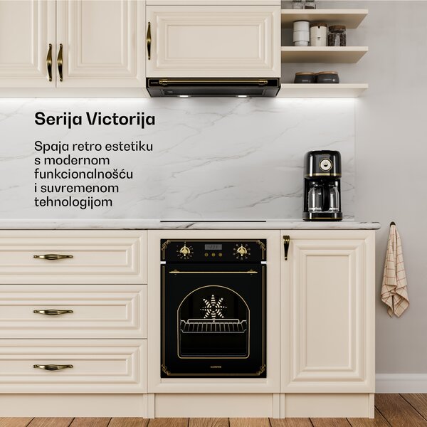 Klarstein Victoria napa na izvlačenje, elegantna, retro inspirirana, bezvremenska EEC A++ 359 m³/h 60 cm