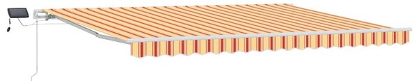 Skrovita tenda Žuta i narančasta 450 × 300 cm Tkanina i čelik - Žuta / 450 × 300 cm