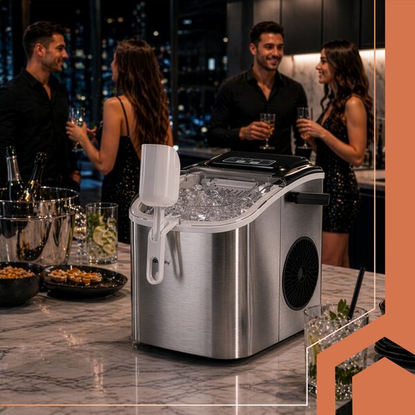 Barski aparat za izdelavo ledenih kock 1200ml ledomat inox akcija