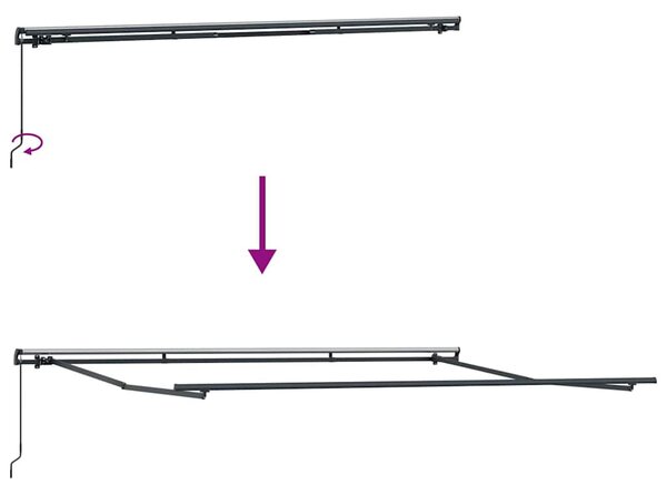 Skrovita tenda Crvena 400 × 300 cm Poliester i čelik - Crvena / 400 × 300 cm