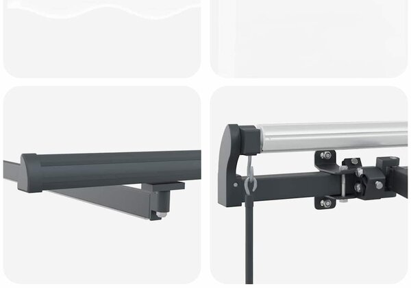 Skrovita tenda Bijelo 400 ×300 cm tkanina - Bijela / 400 ×300 cm