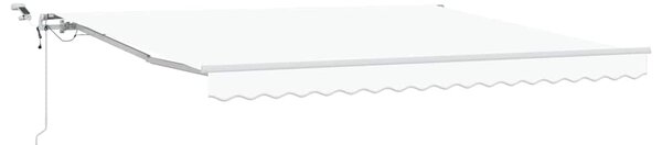 Skrovita tenda Bijelo 400 × 350 cm Poliester i metal - Bijela / 400 × 350 cm