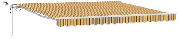 Skrovita tenda Šareni 400 × 350 cm Poliester i metal - Višebojno / 400 × 350 cm