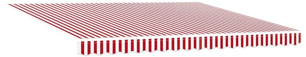 Nadstrešnica Crvena i bijela 400 × 300 cm Poliester i aluminij - Crvena / 400 × 300 cm