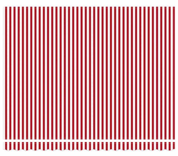 Nadstrešnica Crvena i bijela 400 × 300 cm Poliester i aluminij - Crvena / 400 × 300 cm