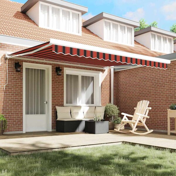 Skrovita tenda narančasta i smeđa 350 x 250 cm - Narančasta / 350 x 250 cm