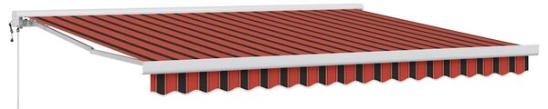 Skrovita tenda narančasta i smeđa 350 x 250 cm - Narančasta / 350 x 250 cm