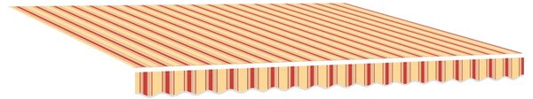 Skrovita tenda žuta i narančasta 400 ×350 cm tkanina - Žuta / 400 ×350 cm