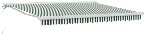 Skrovita tenda Zelena i bijela 400 × 300 cm Tkanina i Metal - Zelena / 400 × 300 cm