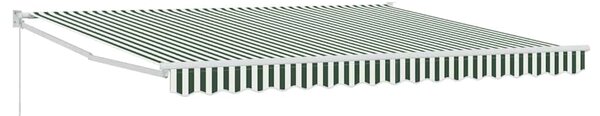 Skrovita tenda Zelena i bijela 400 × 300 cm - Zelena / 400 × 300 cm