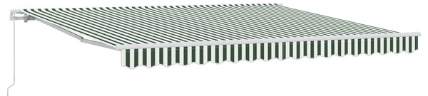 Skrovita tenda Zelena i bijela 400 × 300 cm - Zelena / 400 × 300 cm