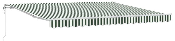 Električna retraktabilna tenda Zelena i bijela 400 × 300 cm - Zelena / 400 × 300 cm