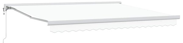 Skrovita tenda Bijelo 400 × 300 cm Tkanina i Metal - Bijela / 400 × 300 cm