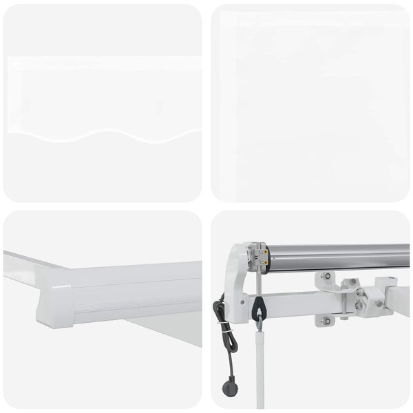 Električna retraktabilna tenda Bijeli 400 × 300 cm - Bijela / 400 × 300 cm