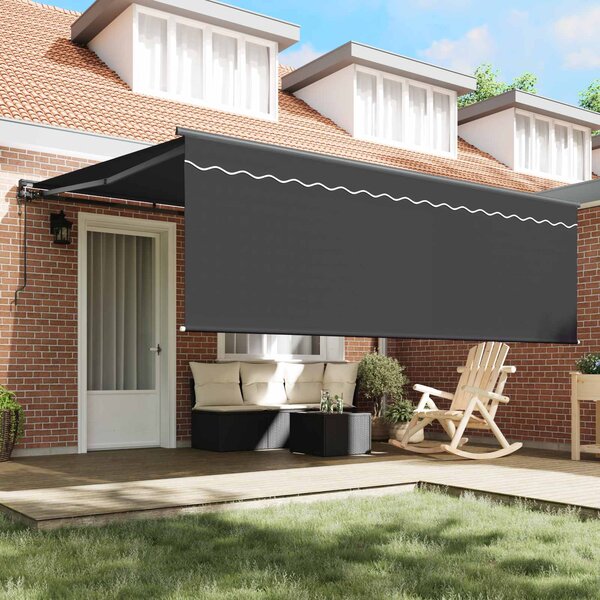 Skrovita tenda Antracit 400 × 300 cm Poliester i aluminij - Antracit / 400 × 300 cm