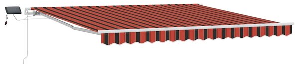 Skrovita tenda narančasta i smeđa 400 × 300 cm Tkanina i čelik - Narančasta / 400 × 300 cm