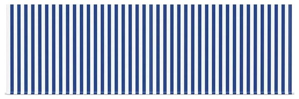 Skrovita tenda Plava i bijela 400 × 300 cm Poliester i aluminij - Plava / 400 × 300 cm