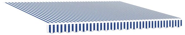 Skrovita tenda Plava i bijela 400 × 300 cm Poliester i aluminij - Plava / 400 × 300 cm