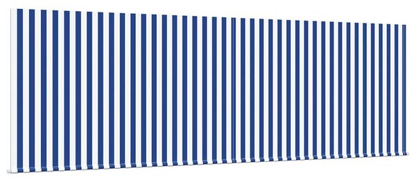 Skrovita tenda Plava i bijela 400 × 300 cm Poliester i aluminij - Plava / 400 × 300 cm