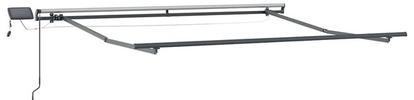 Skrovita tenda Zelena i bijela 350 x 250 cm tkanina - Zelena / 350 x 250 cm