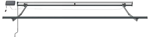 Skrovita tenda Zelena i bijela 350 x 250 cm tkanina - Zelena / 350 x 250 cm