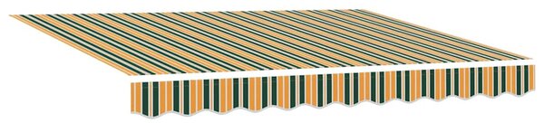 Skrovita tenda Zelena i žuta 300 x 250 cm Poliester i metal - Zelena / 300 x 250 cm