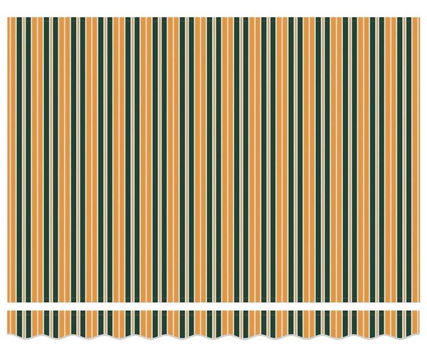 Skrovita tenda Zelena i žuta 300 x 250 cm Poliester i metal - Zelena / 300 x 250 cm