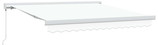 Skrovita tenda Bijelo 350 x 250 cm Tkanina i Metal - Bijela / 350 x 250 cm