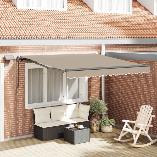 Skrovita tenda Bijelo 350 x 250 cm tkanina - Bijela / 350 x 250 cm