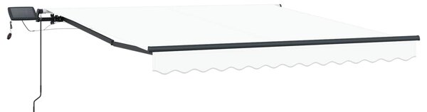 Skrovita tenda Bijelo 350 x 250 cm tkanina - Bijela / 350 x 250 cm